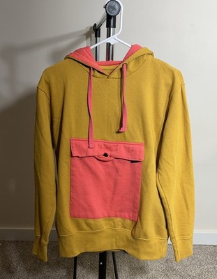 Black Jack 1999 Colorblock Hoodie Size Small Harvest Gold Pink