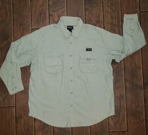 Gander-Mountain-Guide-Series-Fishing-Shirt-Men-039-s-XL-Beige-Vented-Long-Sleeve