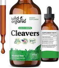 Cleavers Tincture - Herbal Detox W/Cleavers Herb - Alcohol Free Cleavers Leaf Su