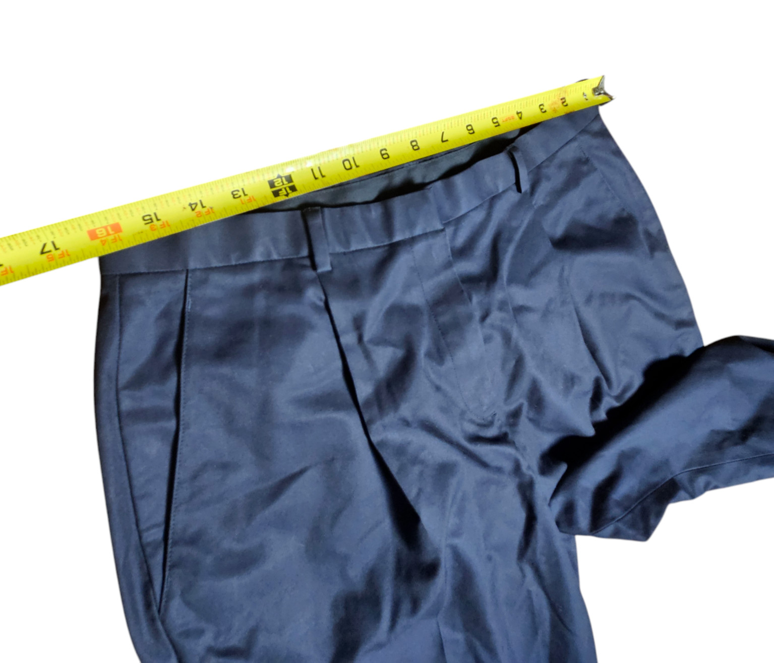 346 Brooks Brothers Advantage Pleated Chino Pants Womens 14 Navy 100% Cotton thumbnail 6