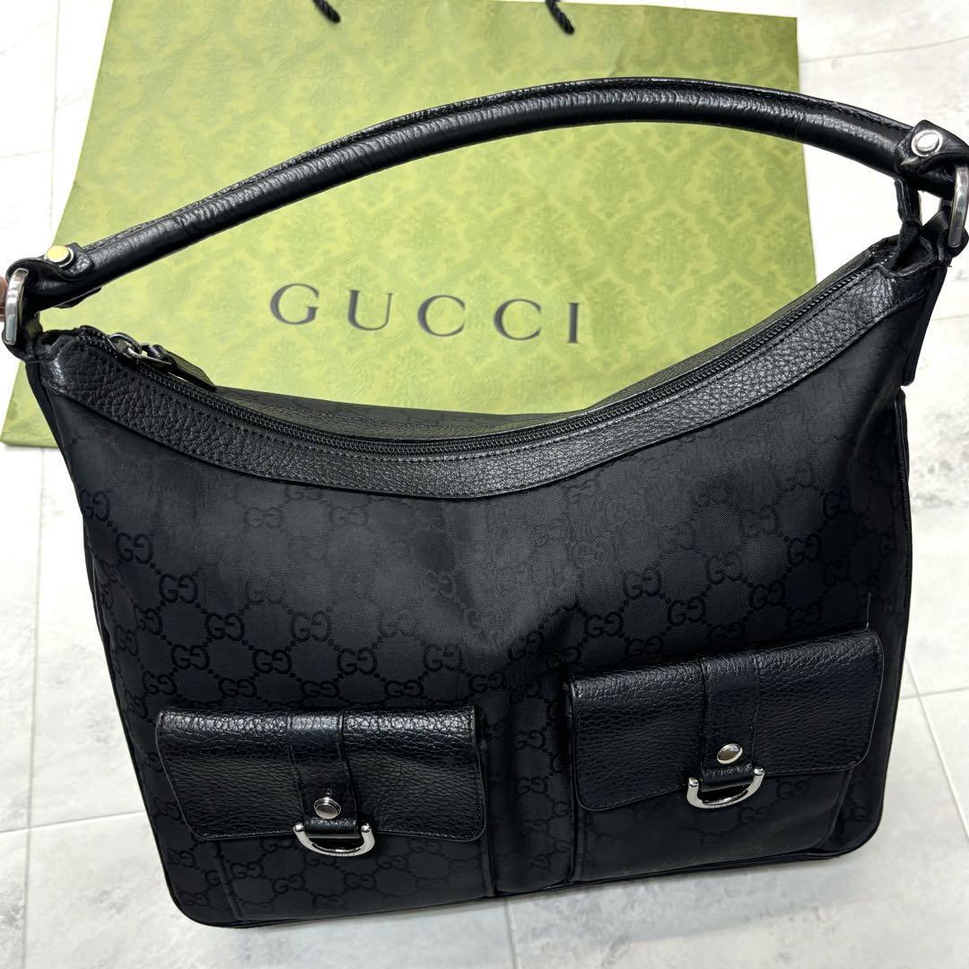 GUCCI 293581 Shoulder bag Tote bag GG Black | eBay