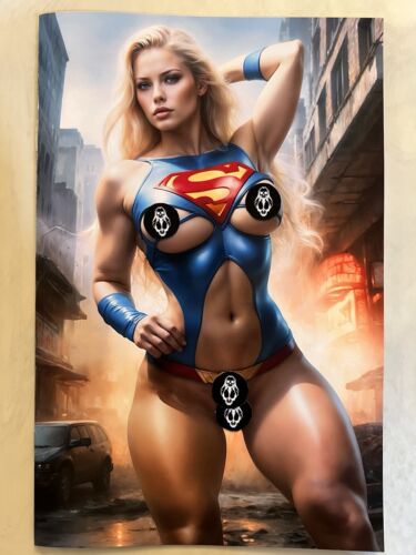 Supergirl B - Full Nude/Naughty Dual Cover Deviant Nation Ltd100 W/CoA