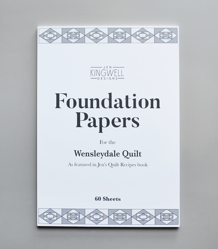 Wensleydale Quilt Foundation Papers as Featured in Jen's Quilt Recipes Book