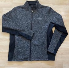 Ducks Unlimited Pullover Sweatshirt Full Zip Men's Large Black/Gray Tweed XLNT