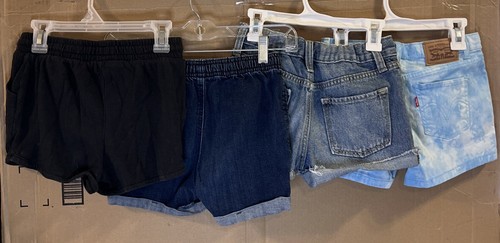 Girls Kids Sz 10 Levi’s Blue Shorty Shorts Old Navy Denim Jumping Beans 4 Pairs - Picture 2 of 8