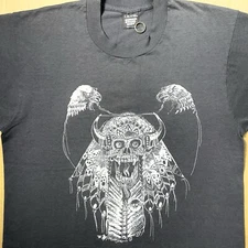 VTG 90s Native American Skull 21” x 27.75” T Shirt