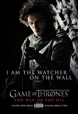 2011 Game Of Thrones Movie Poster 11X17 Westeros Jon Snow Daenerys Targaryen  
