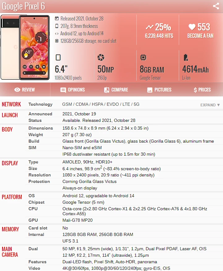 For Google Pixel 6 GB7N6 OLED LCD Display Screen Touch Digitizer Replacement - Image 4 of 4