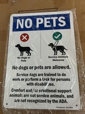 no pets allowed sign