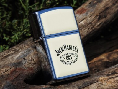Jack Daniels Zippo Lighter - Old No. 7 Ultralite Chip Emblem