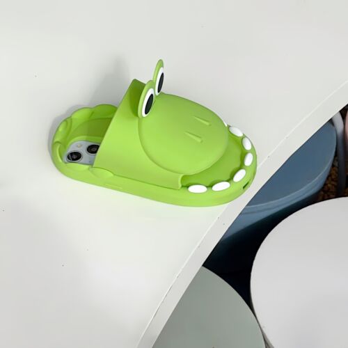 3D Cool Dinosaur Slippers For iPhone 15 14 13 12 Soft Silicone Phone Case Cover - Picture 10 of 13
