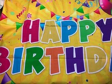 7x5ft Happy Birthday Backdrop Colorful Balloons Party Decorations Candy Cake
