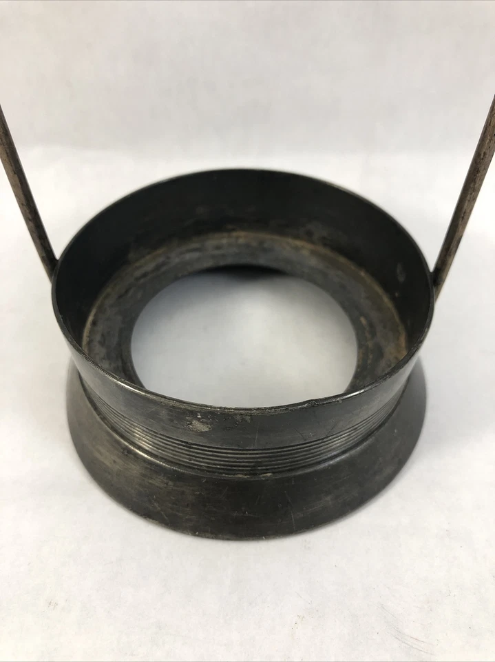 Suporte de lanterna de metal tom prata metal 9" vintage - Imagem 2 de 4