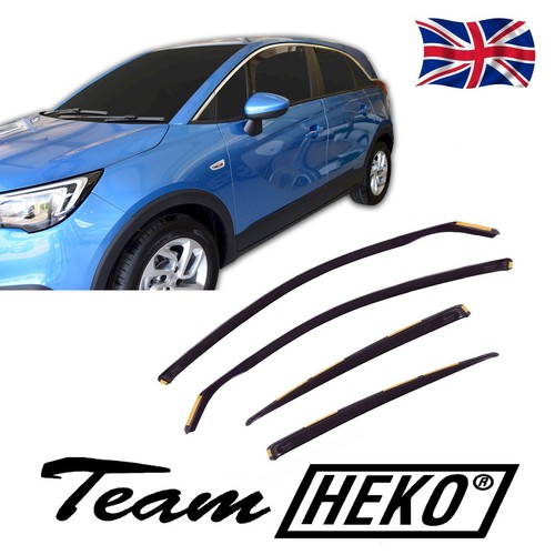 SET OF 4 HEKO TINTED WIND DEFLECTORS for VAUXHALL CROSSLAND X 5 DOOR