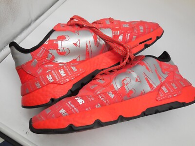 Ba8 Adidas Nite Jogger Shoes FV3621 Hi-Res Red 3M Logo Print  display picture 1