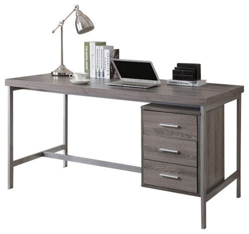 24 Taupe e Argento Computer Scrivania