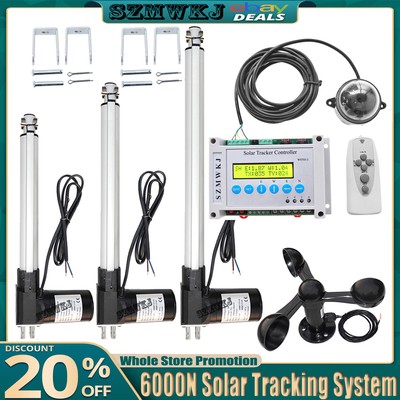 6000N Linear Actuator W/ Solar Tracker Controller DIY Solar Auto Tracking System