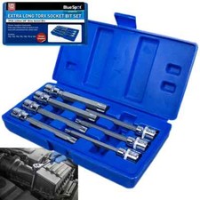 7pc Torx TX TRX Socket Bit Set 110mm Extra Long 3/8" Dr T25 30 40 45 50 55 60