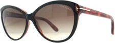 Authentic TOM FORD Thelma TF325 03F Black w/Dark Havana Sunglasses