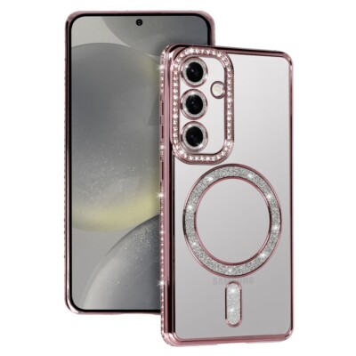 FÜR SAMSUNG GALAXY A26 5G - BLING Mag Safe Cover Case Schutz Tasche Hülle ROSA