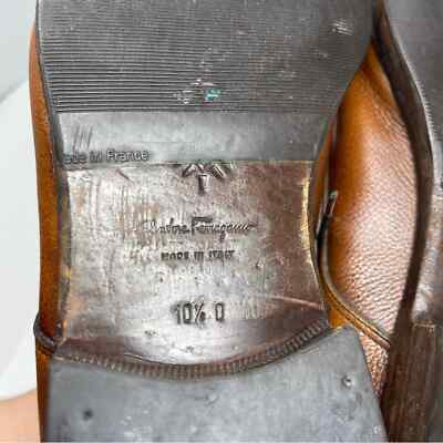 Salvatore Ferragamo cognac brown pebble leather oxfords sz 10.5 Salvatore Ferragamo cognac brown pebble leather oxfords sz  main image 4