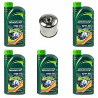 MotoröL Set 10W40 5 Liter ÖLfilter KN204C FüR Arctic Cat Kawasaki KVF Yamaha YFM