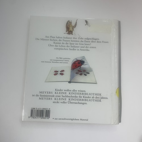 Meyers Kleine Kinderbibliothek: Die Indianer 1995 Ex-library HC Spiral bound - Foto 2 di 9