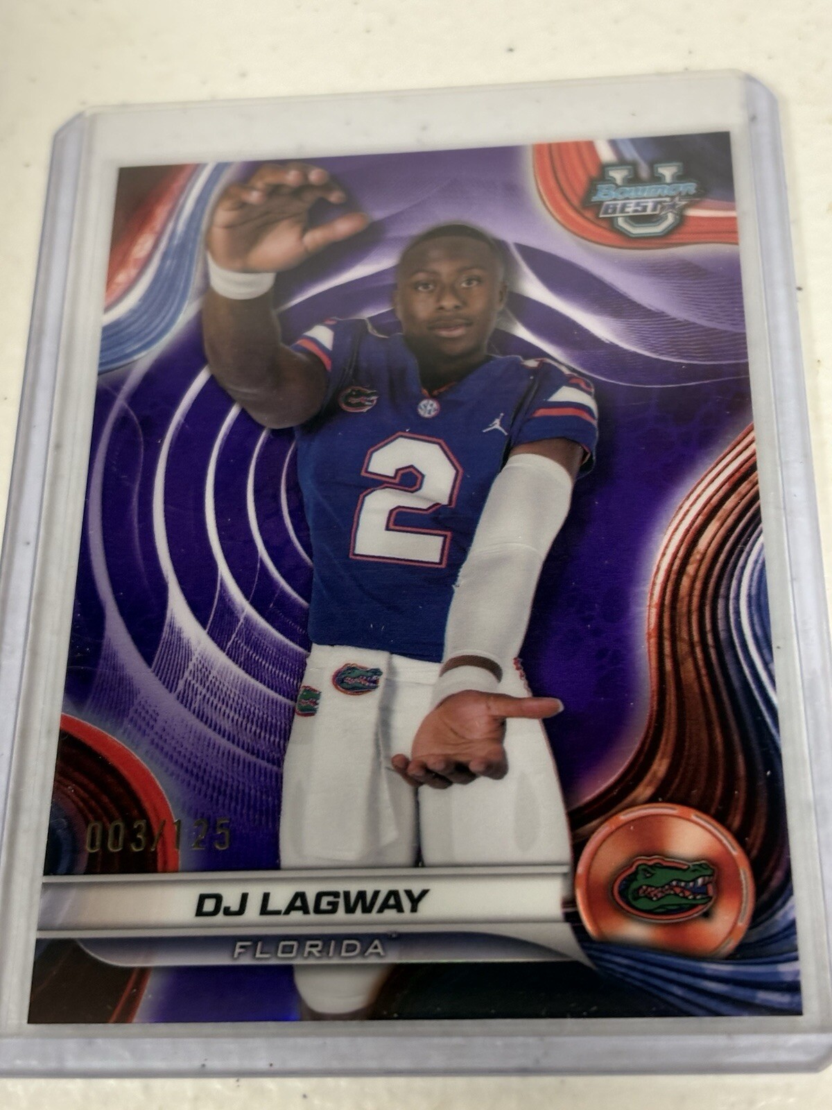 2024 Bowman Best U DJ Lagway Purple Refractor 120 /125 Florida