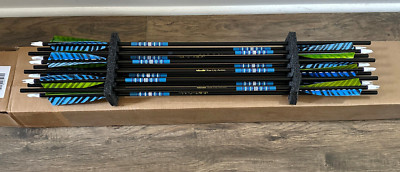 (12) Rose City PO Cedar NIGHTFALL 5S 11/32'' PAINTED & MATCHED 55-60# Arrows [v5]