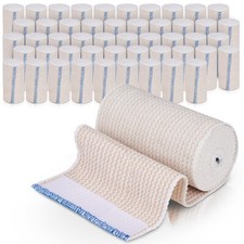 GT 4" (50 Pack) Cotton Elastic Compression Bandages Body Wrap Hook/Loop USA Made