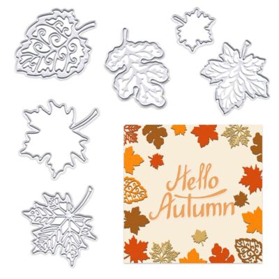Hying Fall Leaves Cutting Dies for Card Making Autumn Maple Leaf Die Cuts Tha...