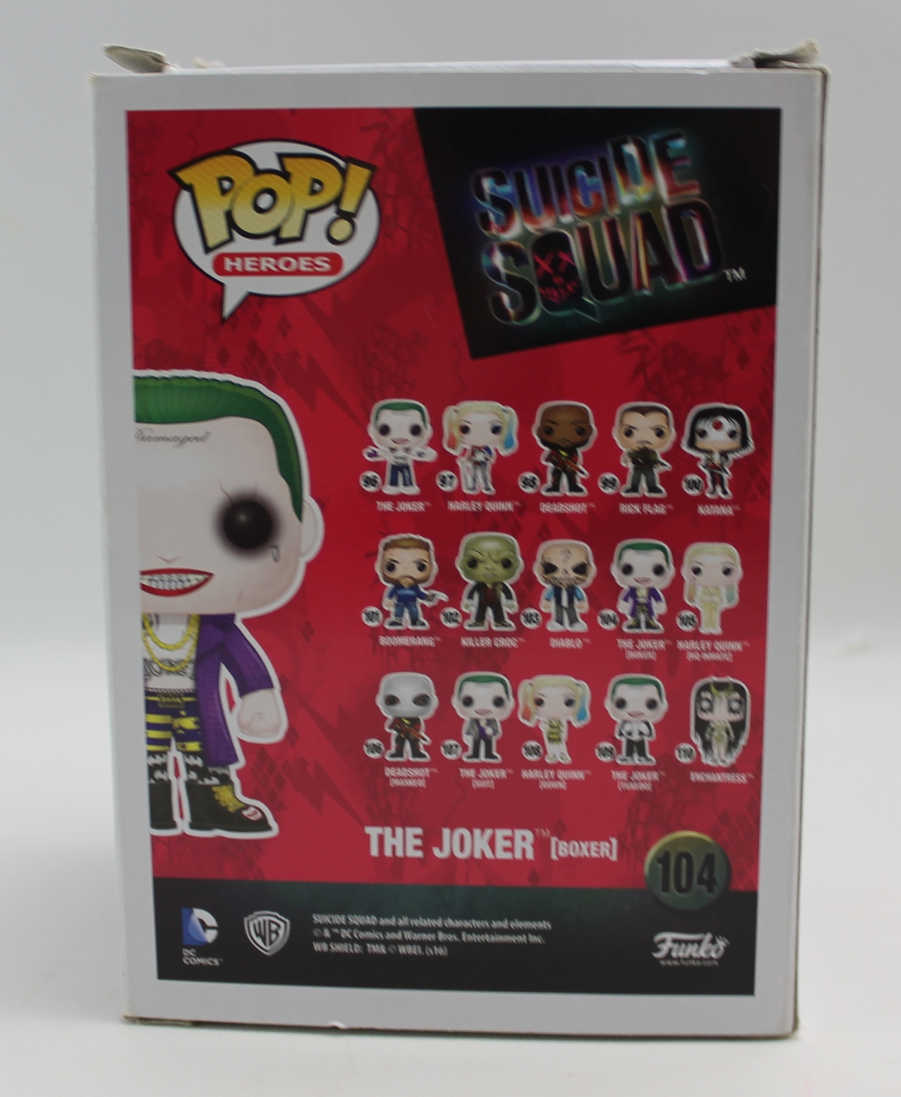 Funko Pops #104 Suicided Squad The Joker Boxer Vinyl Figure