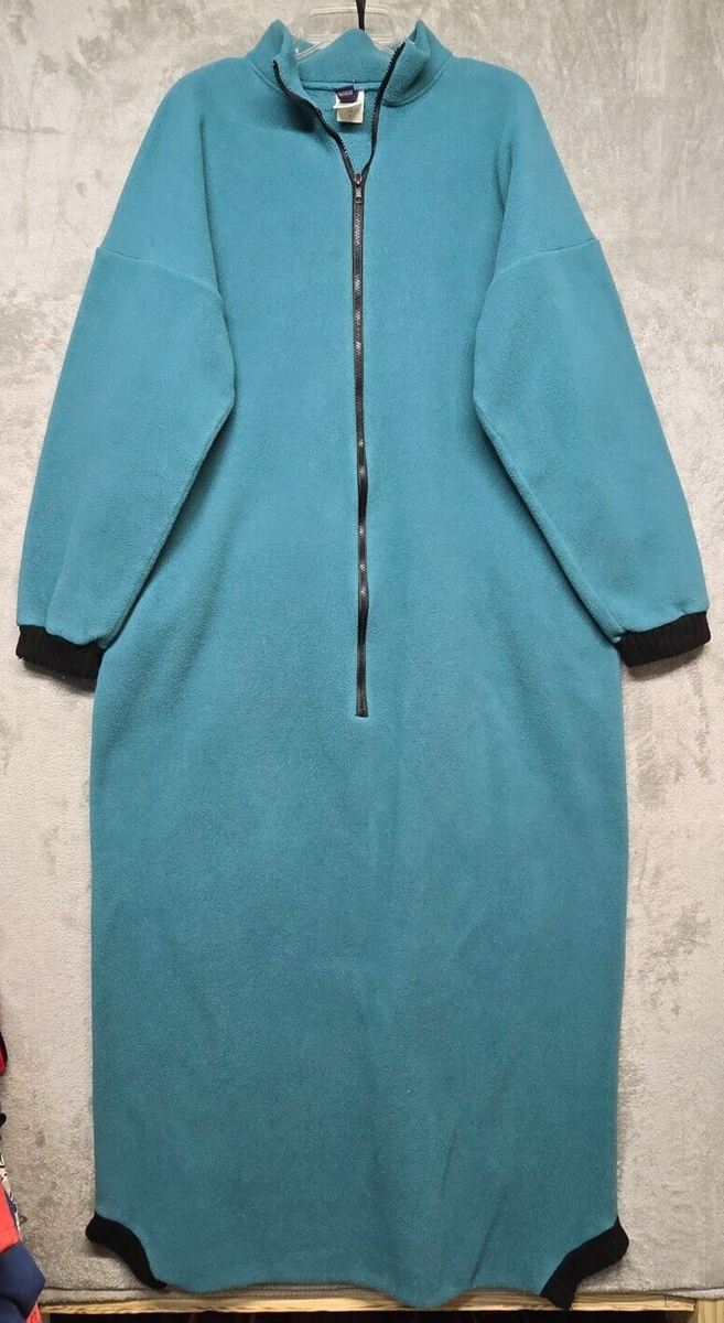 Vintage Lands End Sleep Sack Unisex Size Tall Green Teal Zip Up
