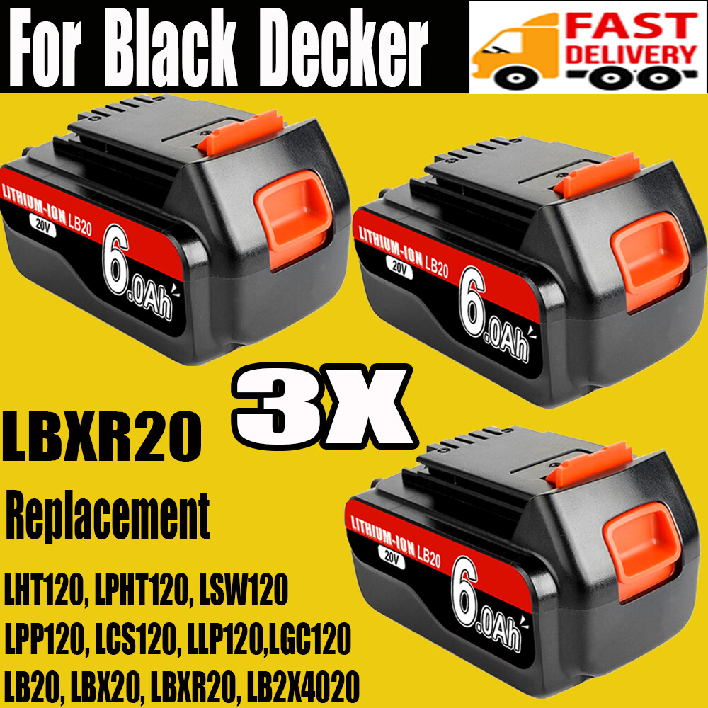 NEW 6000mAh 20V LBXR20 Replacement Battery for Black and Decker Tools