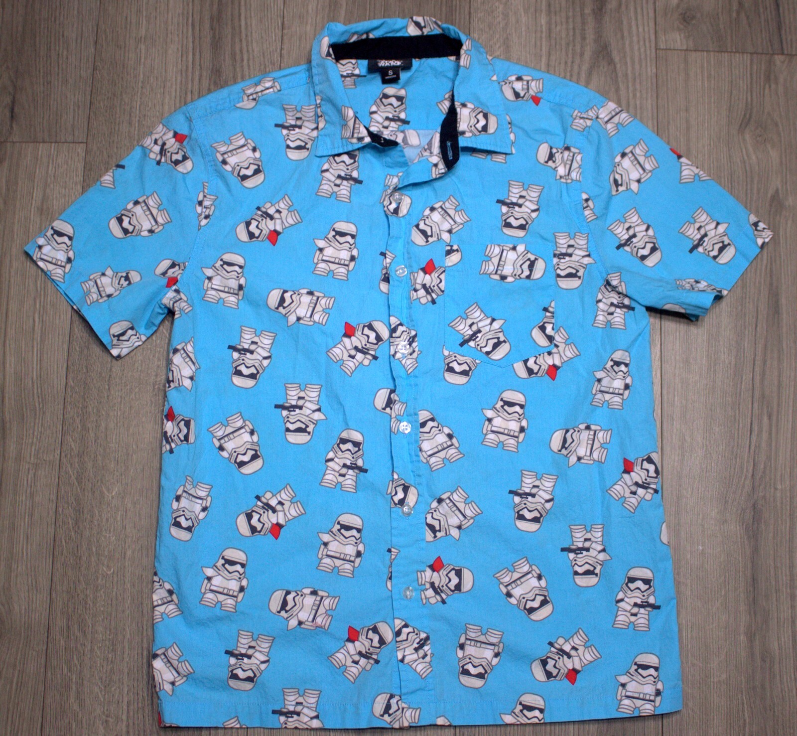 Disney Parks 2020 Star Wars Stormtrooper Blue Button Down Shirt