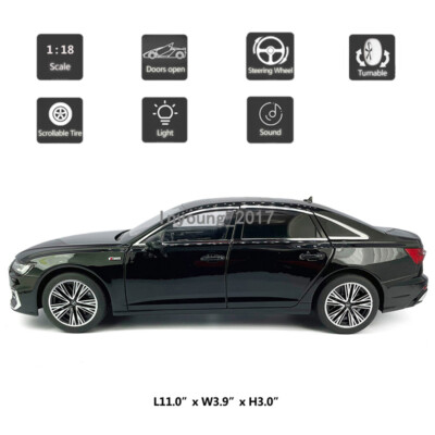 1:18 2024 Audi A6L Model Car Diecast Toy Cars Boys Toys for Kids