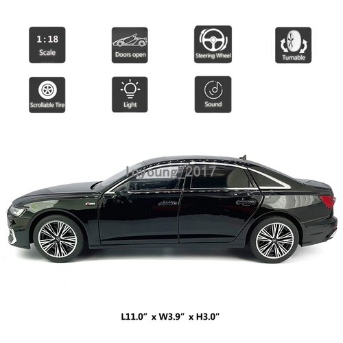 1/18 2024 Audi A6L Modellauto Die Cast Spielzeug fur Kinder Sammlung Schwarz - Picture 2 of 22