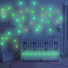Wall,Dark,Glow,Luminous,Stars,Stickers,3d,Kids,Bedroom,Decor,Fluorescent