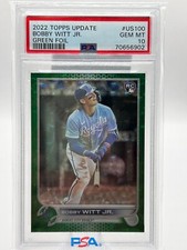 BOBBY WITT JR 2022 TOPPS UPDATE GREEN FOIL ROOKIE 409/499 #US100 PSA 10 JC