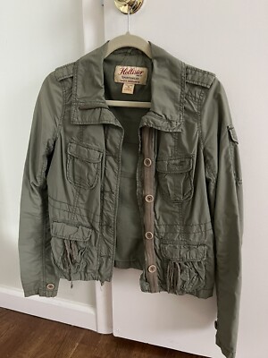Hollister ミリタリージャケット カーキ Mサイズ Hollister Women's Junior Olive Green Utility Jacket Size M | eBay