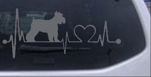 Schnauzer Heartbeat Lifeline Dog Car Truck Window Laptop Decal Sticker 10X4.3 - Picture 7 of 32