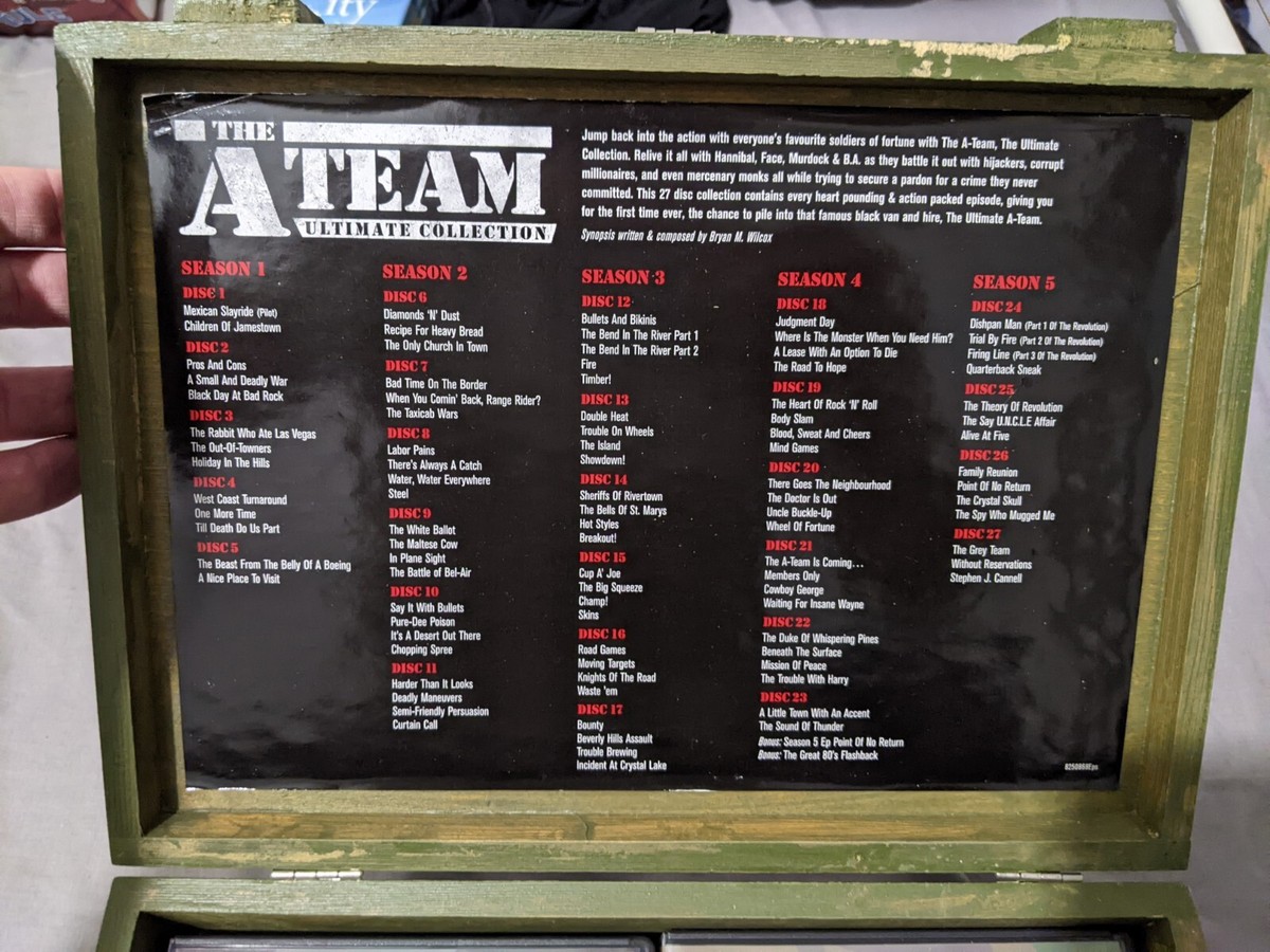 The A-Team, Complete Series, Season 1-5 DVD TV Box Set RARE WOODEN