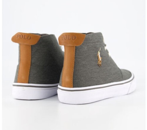 Ralph Lauren Boys Grey Talin Hi Top Trainers Size 6 Bn - Picture 10 of 15