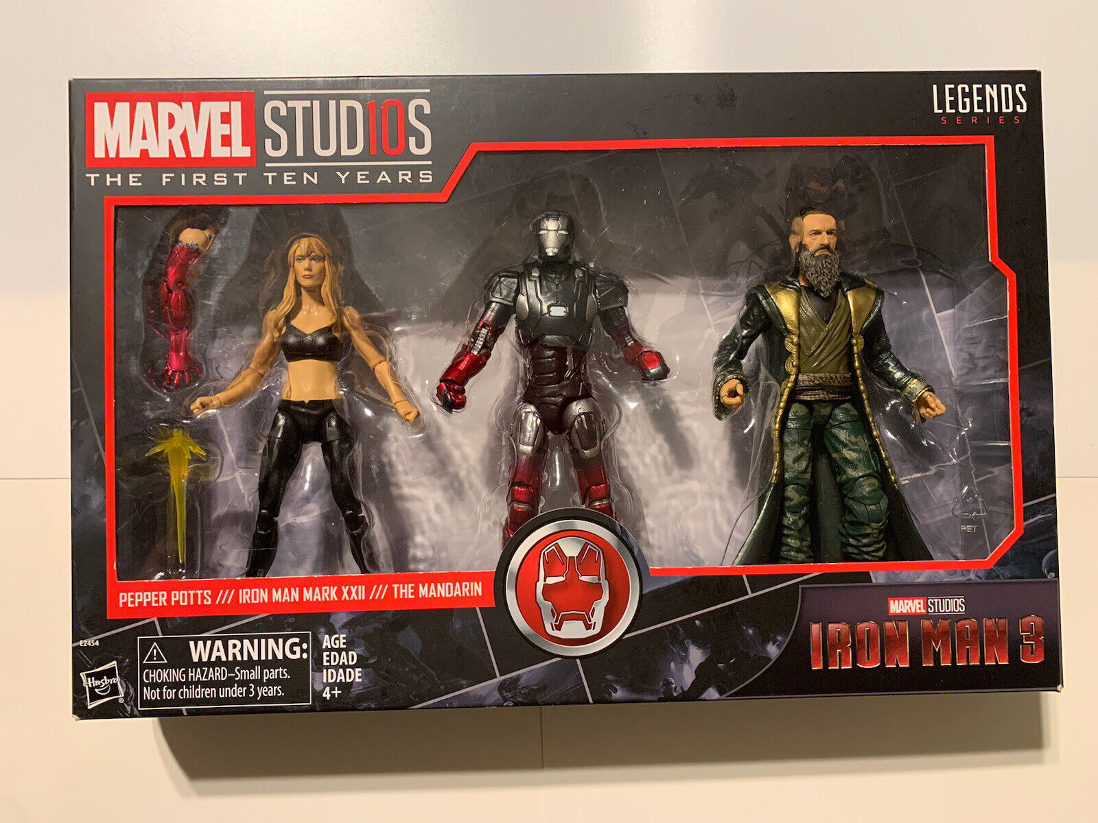 Marvel Legends First Ten Years Iron Man 3 Pepper Potts, Mandarin, Iron Man XXII