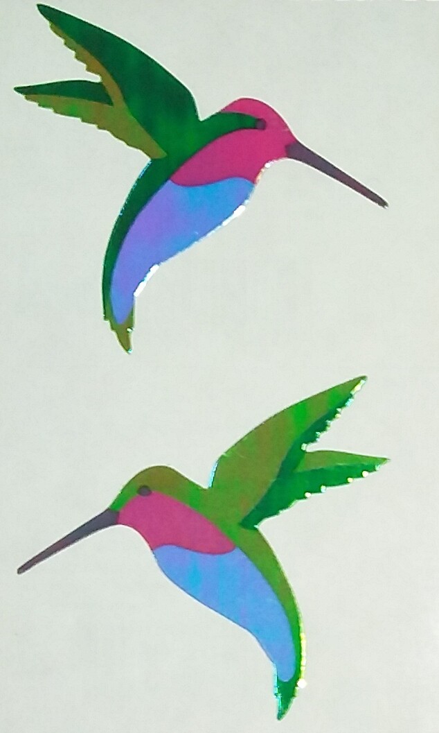 Mrs Grossman`s HUMMING BIRDS OPAL OPALESCENT Stickers Very Rare! 1986