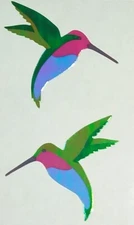 Mrs Grossman`s HUMMING BIRDS OPAL OPALESCENT Stickers Very Rare! 1986
