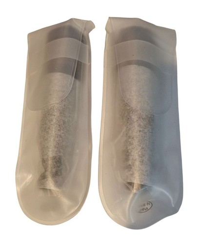 Mary Kay Mineral Foundation Makeup Brushes Set of 2 Clear Pouch Black Handle NEW - Picture 2 of 8