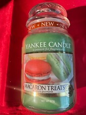 Image of Yankee Candle MACARON TREATS Large Jar Discontinued/Rare /Vhtf(See Description)