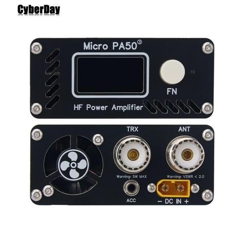 Mikro PA50-3 3,5MHz-30MHz RF Krótkofalowy wzmacniacz mocy Filtr LPF Wyświetlacz OLED - Zdjęcie 2 z 6