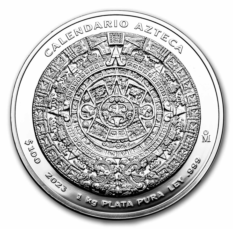 2023 Mexico 1 kilo Silver Aztec Calendar (w/Box & COA) eBay